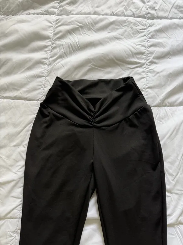 Shein Black Flare Leggings - Image 3