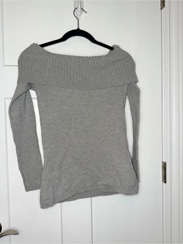 Glimmer Off the Shoulder Pocket Detail Sweater - Image 2