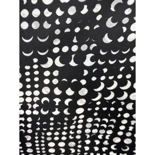 Jodifl Black White‎ Geometric Print Blouse Ruffle Sleeve V Neck Top L - Image 6
