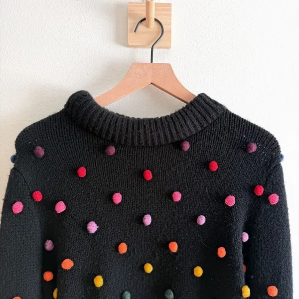 Farm Rio Rainbow Dots Sweater Size XS - Image 5