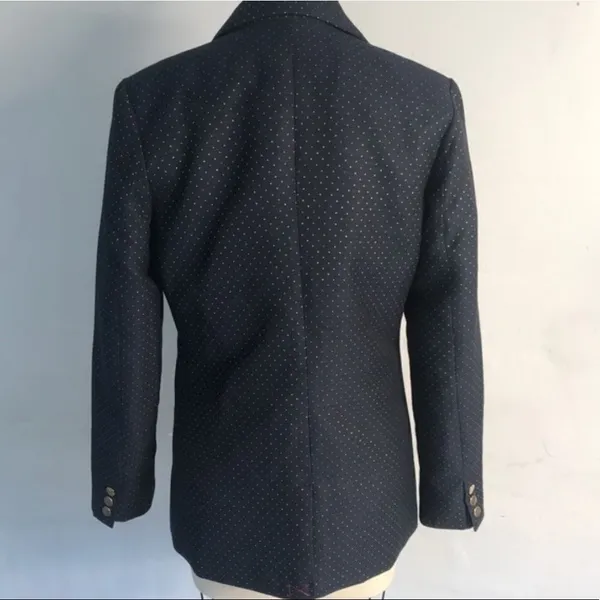 ✨HP✨A New Day Navy & Gold Dot Boyfriend Blazer✨ - Image 5