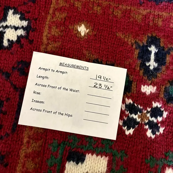 Vintage Studio MICHELLE STUART Wool Blend Geometric Sweater Hand Knit Small - Image 11