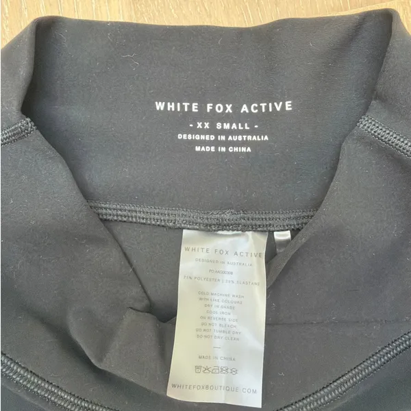 White Fox Active Flare Leggings Stay Active Size XXS Black - Image 4