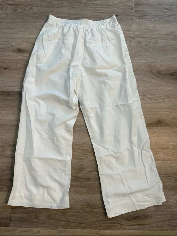 Roller Rabbit White Wide Leg Cropped Pants Size XS - Image 5