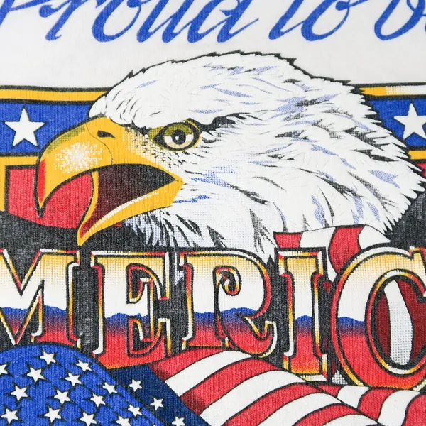Vintage 90s Proud to be American Eagle T-Shirt - Image 5