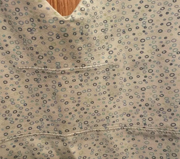 Woolrich women’s tank stone color with tiny design circles of blue shades size M - Image 3