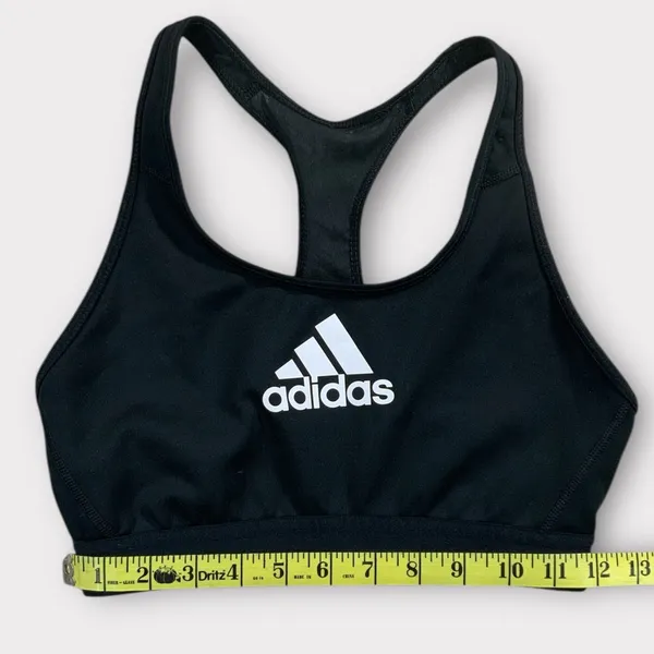 Women’s Adidas Mesh Back Black Sports Bra Size Medium - Image 4