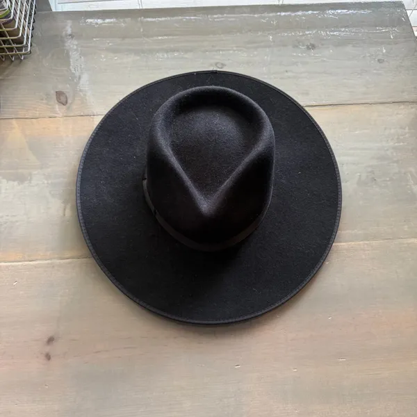 Lack of Color Black Australian Wool Rancher Hat Wide Brim Sz M - Image 3