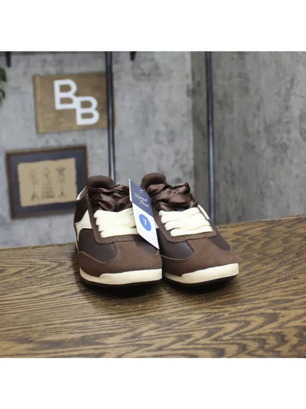 Universal Thread Skyler Jogger Sneakers Double Lace Low Top 94462453 Brown 7M - Image 3