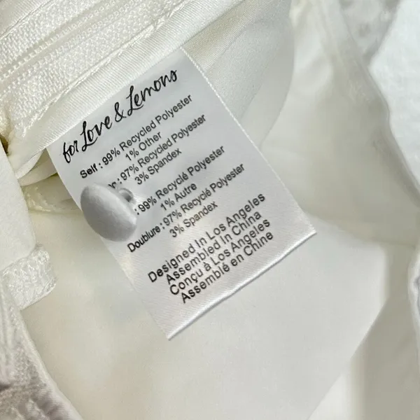 FOR LOVE & LEMONS Santo Romper in White Size XX-Small NWT - Image 8