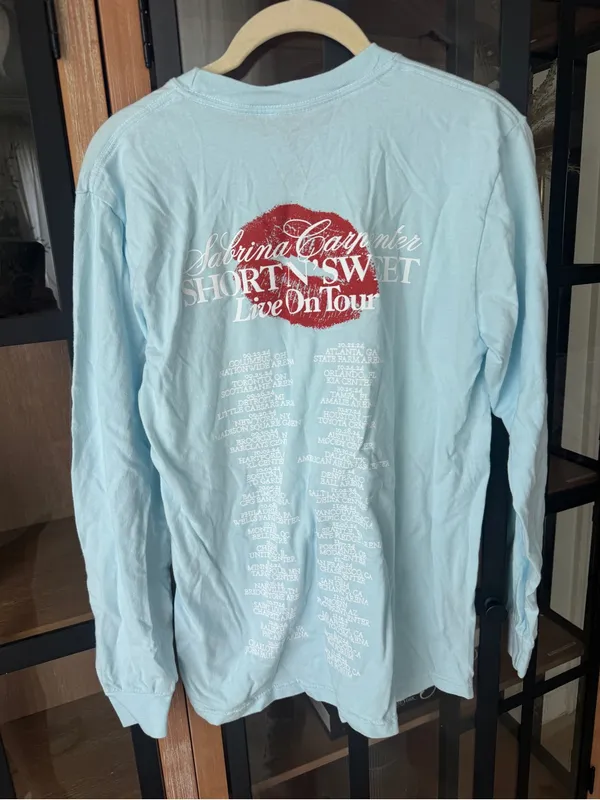 Sabrina Carpenter tour short n’ sweet 2024 album concert merch long sleeve tee - Image 2