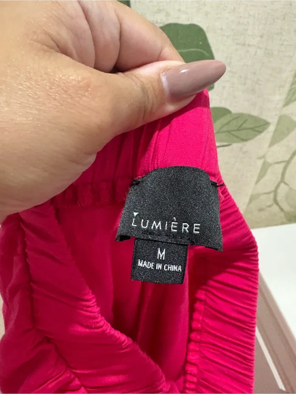 Lumiere Fuchsia Wide-Leg Cargo Pants - Image 4