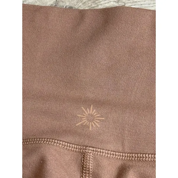 EUC OFFLINE by Aerie The Hugger Brown Smiley Bike Shorts 5" Inseam hi-rise sz L - Image 12