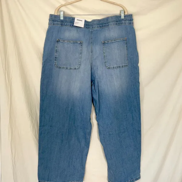 NWT Sonoma Goods For Life High Rise Wide Leg Pull On Jeans XL - Image 4