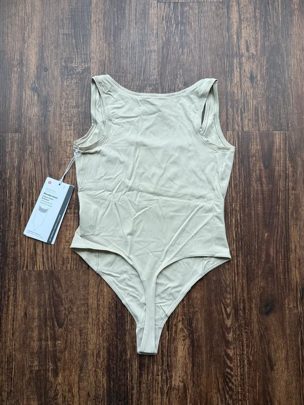 NWT Lululemon Bone Nulu Wundermost Square Neck Sleeveless Bodysuit - Size S - Image 2