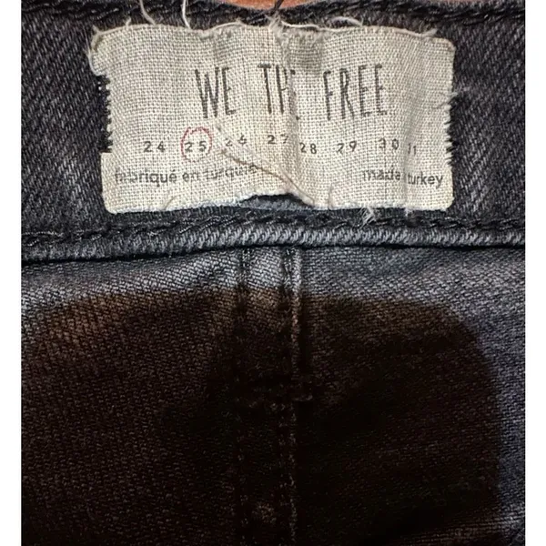 We‎ the Free black distressed high rise skinny jeans sz 25 - Image 3