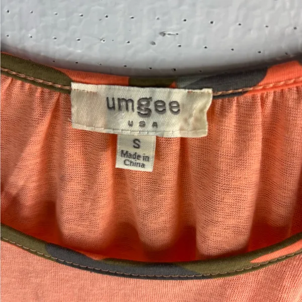 Umgee S Mixed Media Ruffle Vibrant Orange Women's Top - Image 7