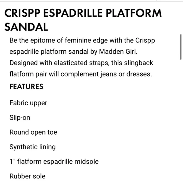 Madden Girl Black Espadrille Platform Sandals 8 - Image 15