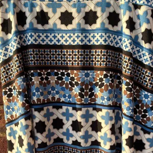 Donna Moore Maxi Skirt in Blue and Brown - Image 2