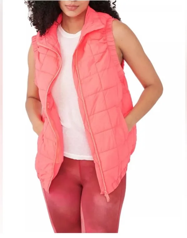 Free People Movement Coral Piper Puffer Vest Sz XS - Image 3