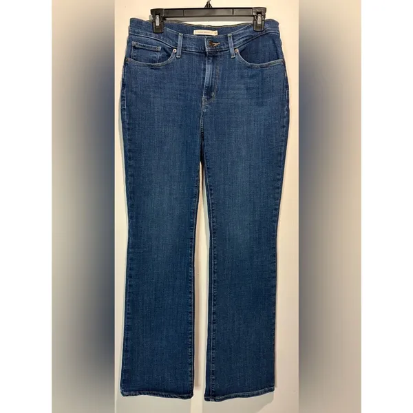 Levi's Classic Bootcut Jean Dark Wash Stretch‎ Casual Minimalist Size 30 - Image 3