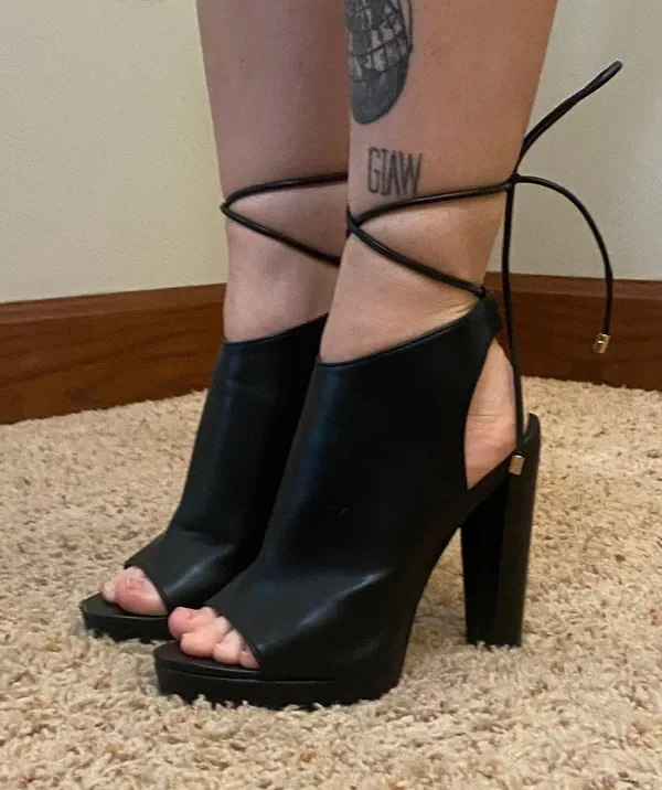 ALDO Open Toe Tie Up Heels - Image 2