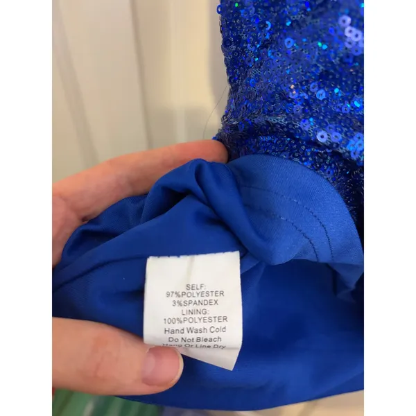 Windsors Blue Sequin Off The‎ Shoulder Bodycon Mini Dress Ruched Party - Image 7