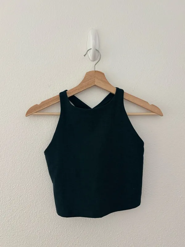 Beyond Yoga Spacedye Refocus Cropped Tank in midnight green - Image 2