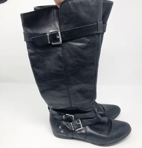 Aldo | Faux Leather Knee High Belted Boots - Image 2