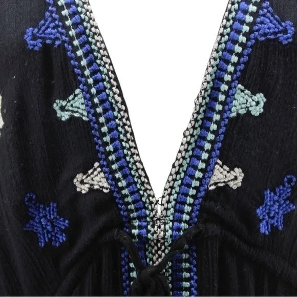 Free People Stargazer Floral Embroidered Gauze Boho Garden Mini Dress Dainty S - Image 4