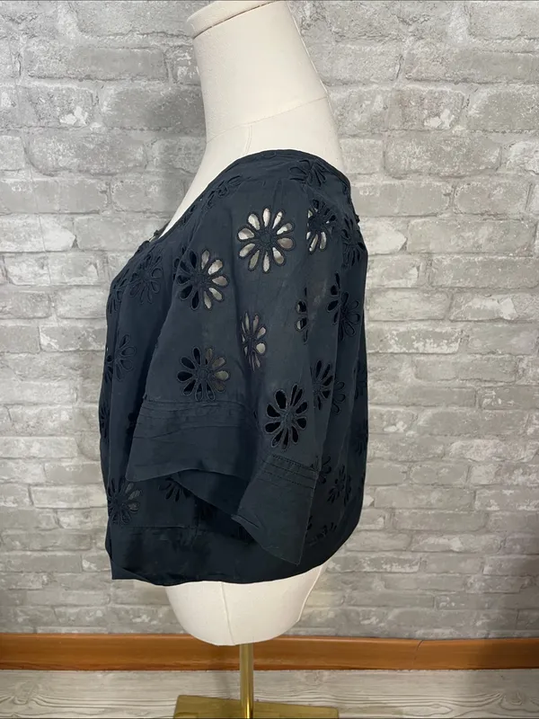 Rails Black  Bambina Button Front Top - Image 4