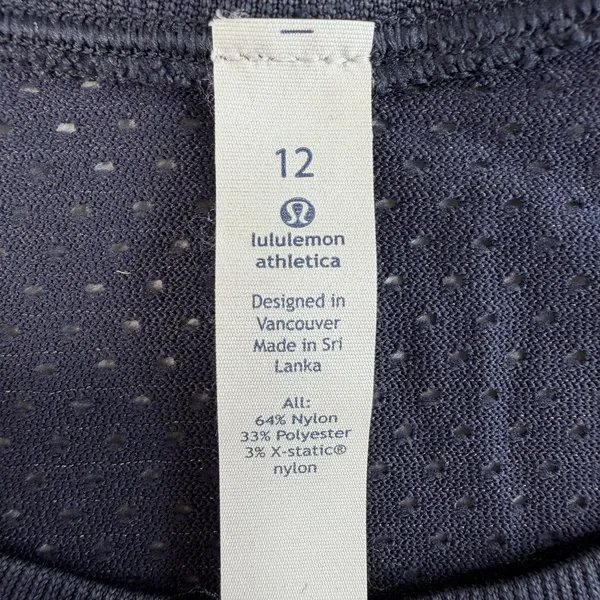 Lululemon Sz 12 Breeze By Muscle Tank Top II Midnight Navy Blue Relaxed Seamless - Image 6
