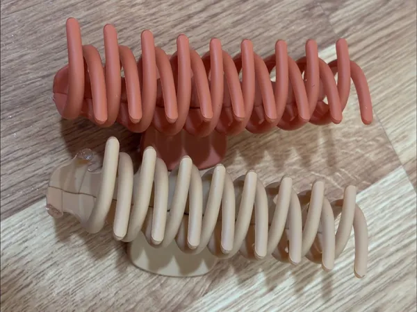 Neutral and Terracotta Hair Claw Clips - Women Accessories - Image 3