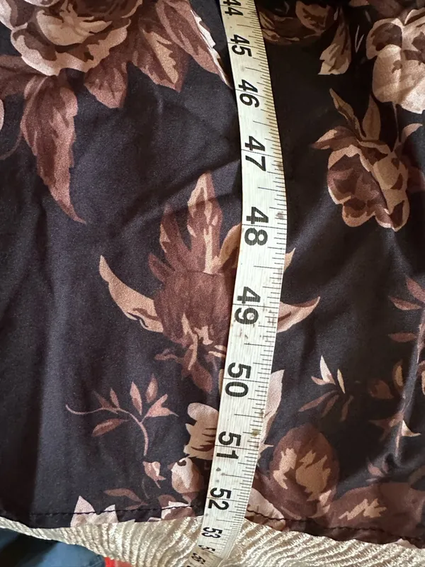 Floral Ruffle Hem Dress Black - Image 11