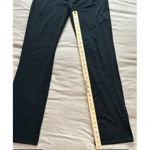 Victorias Secret PINK Yoga Pants Black Mint Green Foldover Flare Leg Leggings - Image 2