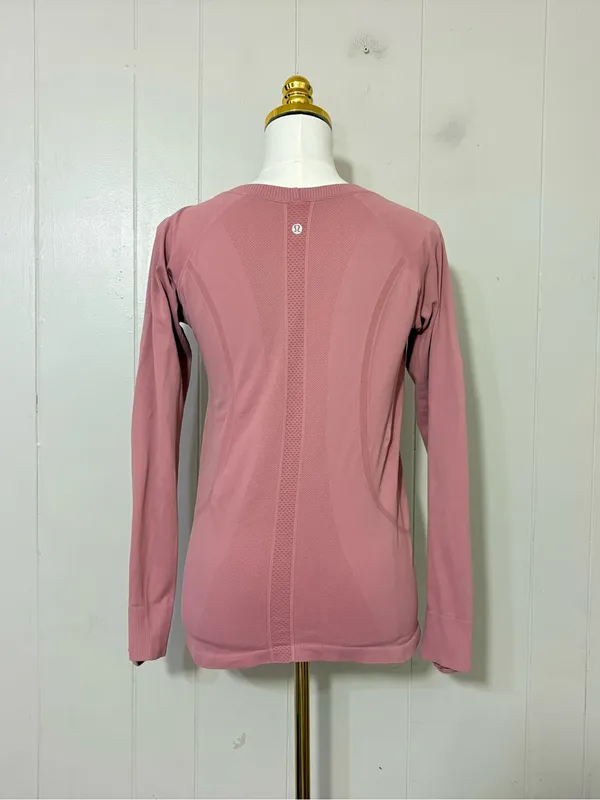 Lululemon Swiftly Tech Long Sleeve Shirt Pink Running Top Tagless - Image 6
