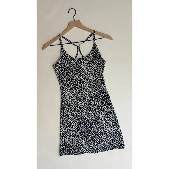 OUTDOOR VOICES‎ The Exercise Dress Snow Leopard Animal Print Tank Shorts X-Small - Image 2