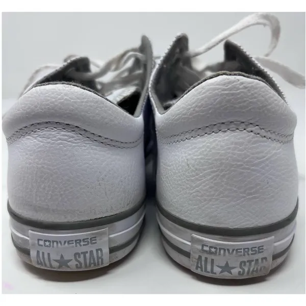 Converse All Star Junior Leather Sneaker Size‎ 6 Blue Spots on Left Side in Pic. - Image 4