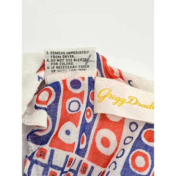 Gregg Draddy Vintage Maxi Dress Patchwork Floral Gingham Red‎ White Blue Small - Image 9