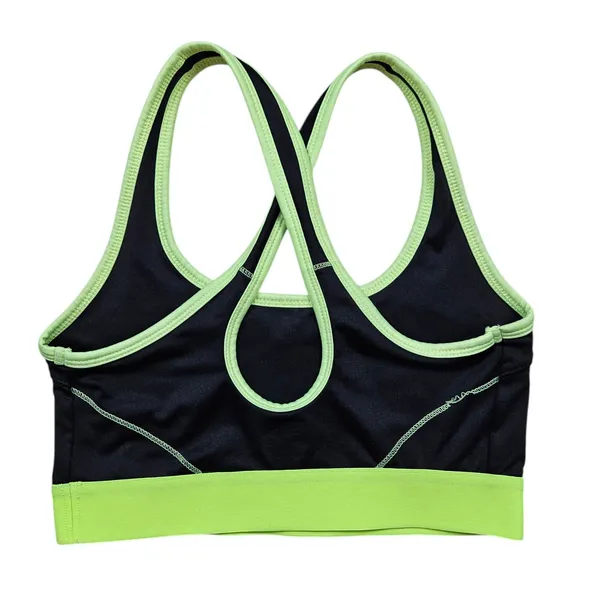 2XIST Micro Cross-Back Sports Bra Womens Small Black Green Sportswear - Image 7