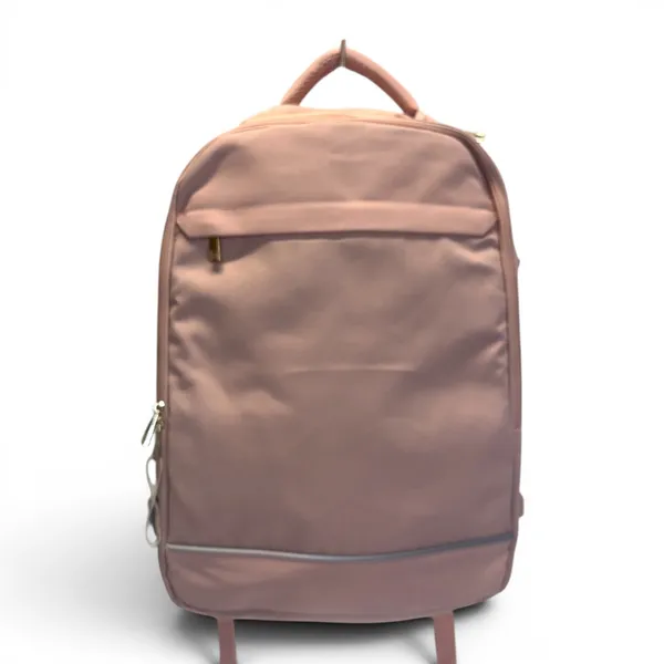 Large Pink Travel Backpack Carry On Weekender Bag w/ 2 Packing Cubes NWOT - Image 2