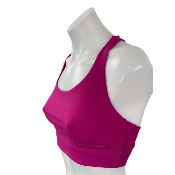 Lululemon Women's Pink Strappy Cross Yoga Athletic Sports Bra Crop Top Size 4 - Image 3