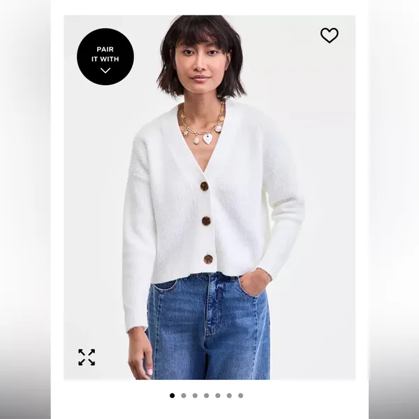 Chic Cream Cardigan Sweater | Size XL - Image 7