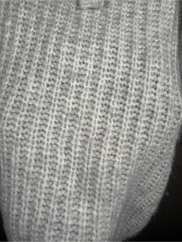 Aerie • Lace Up Oversized Knit Sweater Wool & Alpaca Blend Oatmeal Sz XL - Image 8