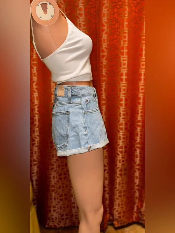 Zara Denim Shorts Size 6 - Image 2