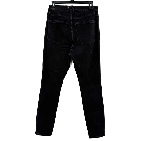 Good American Size 10 30 Good Waist Black Denim Jean Pants Skinny‎ Fit - Image 2