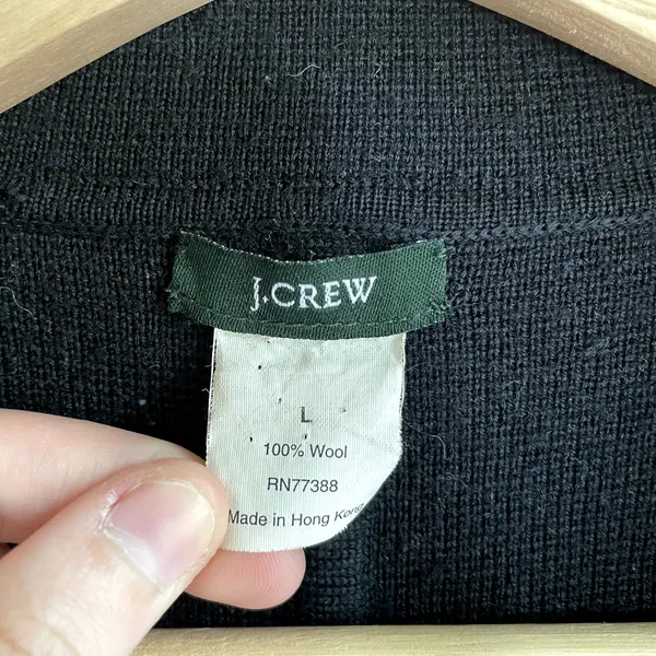 J.Crew 100%‎ wool 4 button blazer pockets women's size large vintage style FLAW - Image 4
