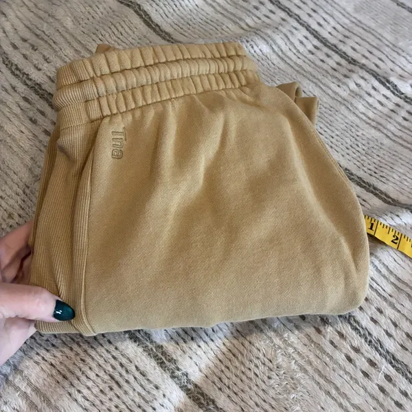 Tna Sweatpants Womens Small Beige COZYAF Fleece Jogger Elastic Waist Lounge - Image 13