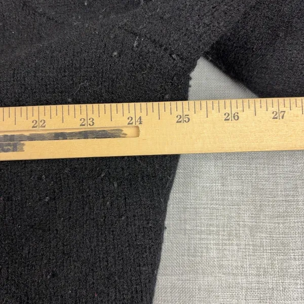 Lauren Ralph Lauren Sweater Womens Medium Black Lambs Wool Full Zip Knit - Image 6