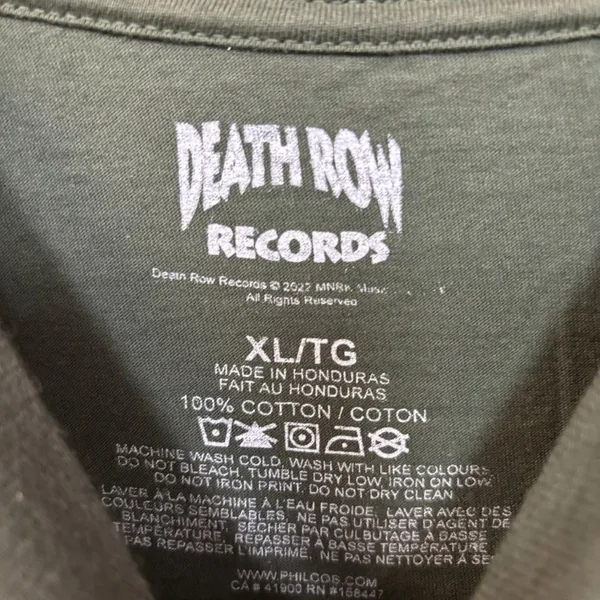 Death Row Records 213 LBC Skyline Low Rider Hip Hop Tee XL - Image 4
